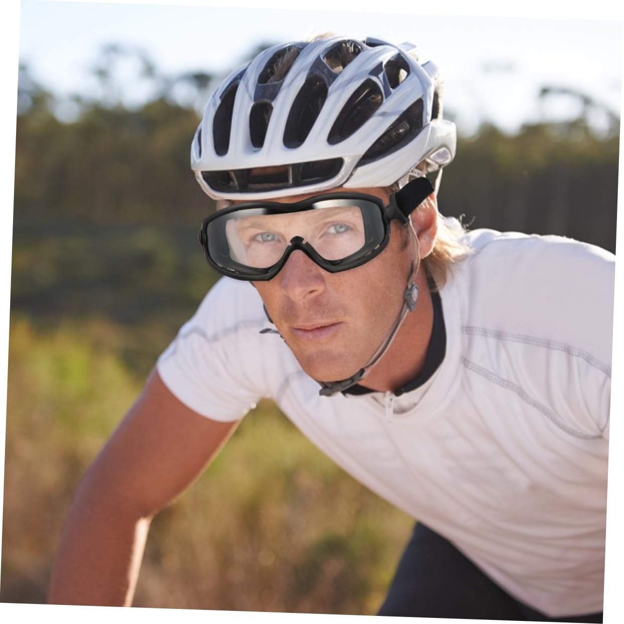 Zerodeko Occhiali Protettivi Da Ciclismo Leggeri Per Esterni Lente Trasparente, Occhiali Sportivi Unisex Per Protezione Da Vento e Spruzzi