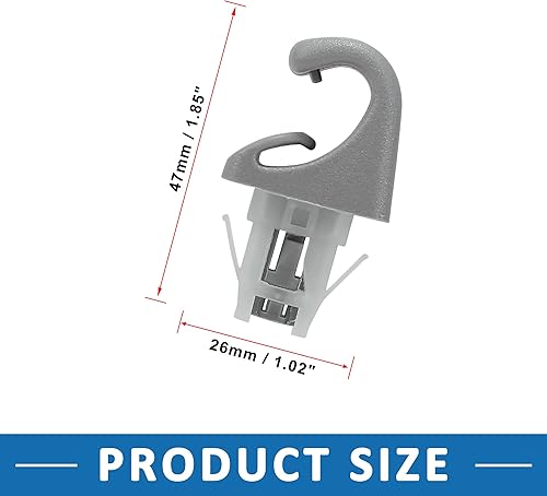 Miniatura 3 de Retenedor del soporte del clip del gancho del parasol del coche 74348-33040 para Toyota Camry 2007-2017 plástico gris