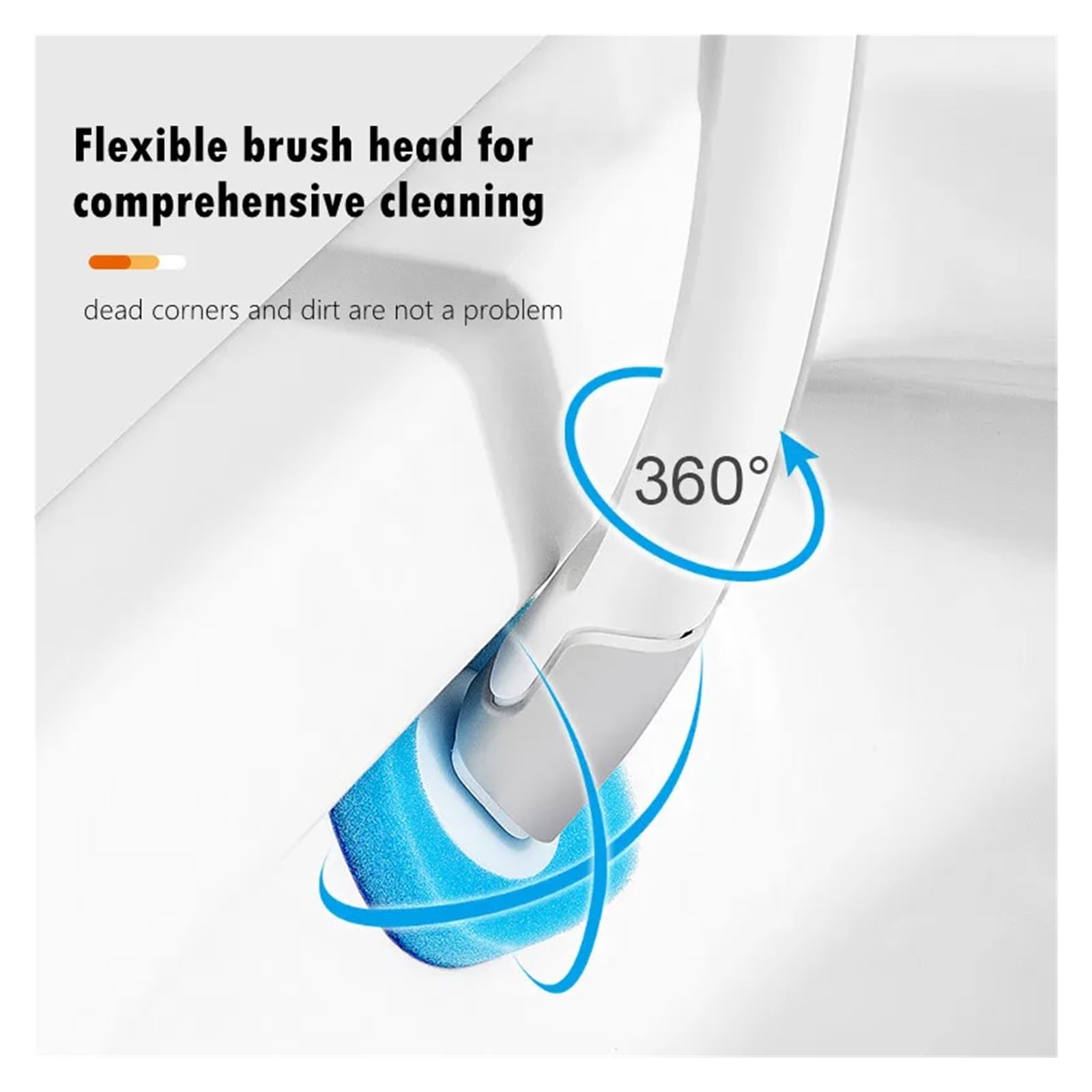Escobilla WC Cepillo Limpiador de Inodoro con Mango Largo, Cepillo Limpieza for baño Cabezal reemplazable, Accesorios for y(32pcs Heads)