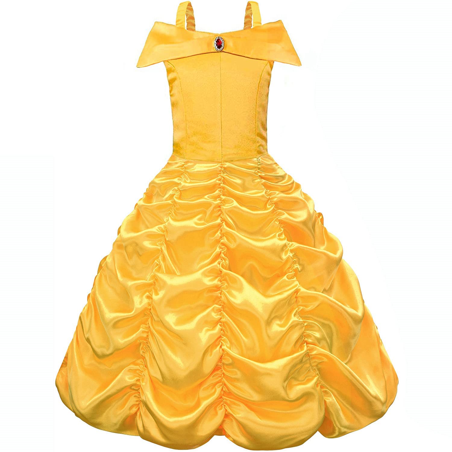 AvadyBelle Princess Costume Girls Fancy Dress Up Beauty Beast Role Play Clothes Yellow