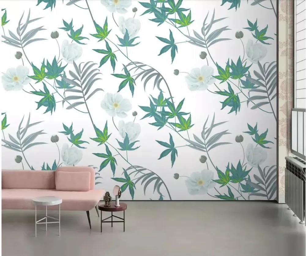 Papier peint mural 3D à fleurs ILIYA pour transformer le mur de fond de votre salon