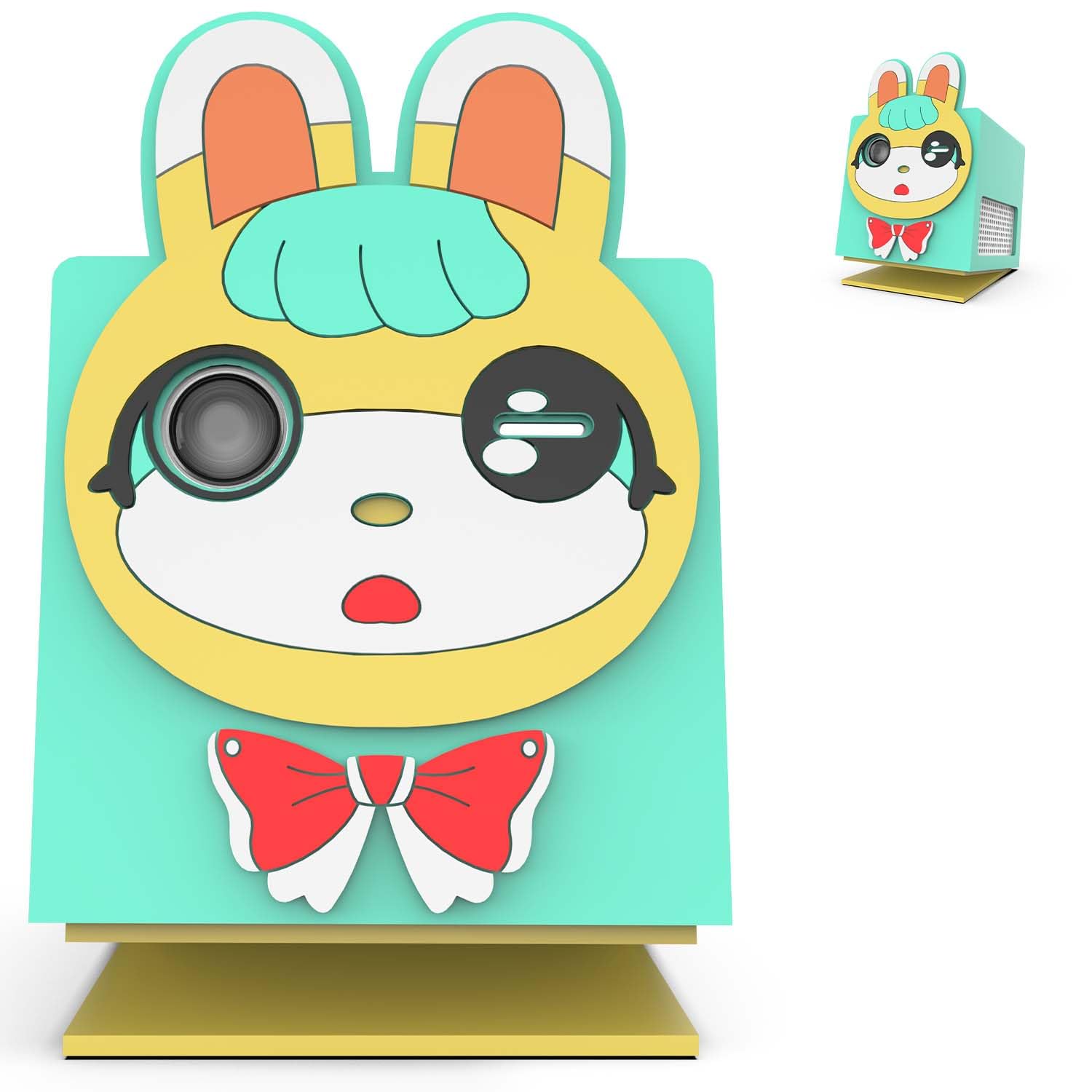 Silicone Case for Nex Playground Game System, Cute Soft Protective Case for Nex Playground Game System Accessories, Dustproof Washable Suitable for Indoor Outdoor (Green Rabbit)