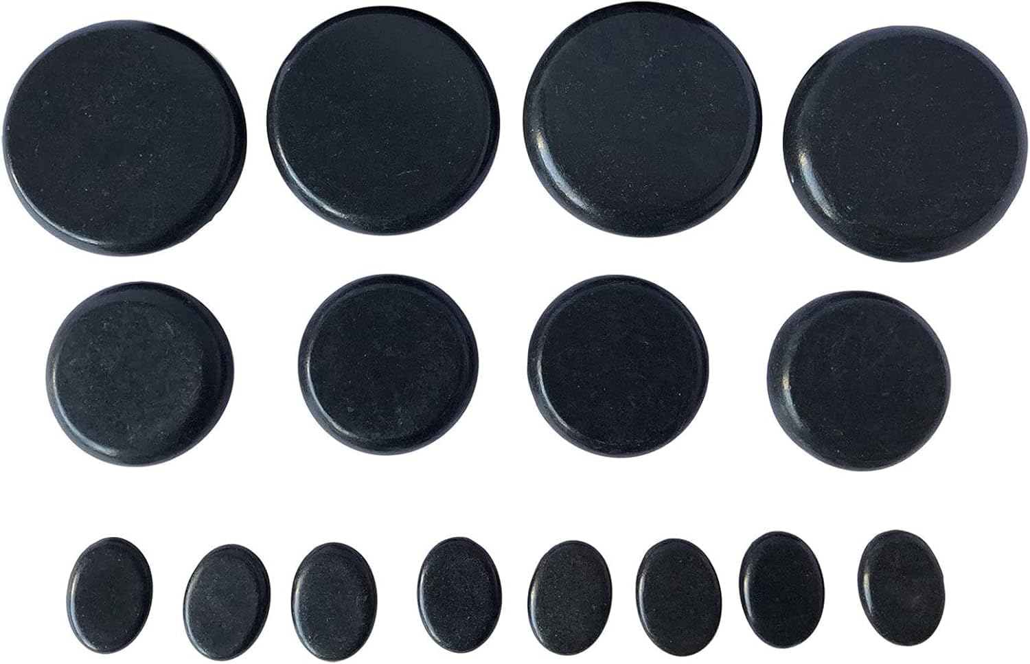 OKSANO 16 Piece Large Hot Massage Stone Hot Stone Massage Kits Hot Basalt Stone Hot Stone Massage Hot Stone Set Basalt Hot Rocks Stones - Great for Spas, Massage Therapy, Relaxation