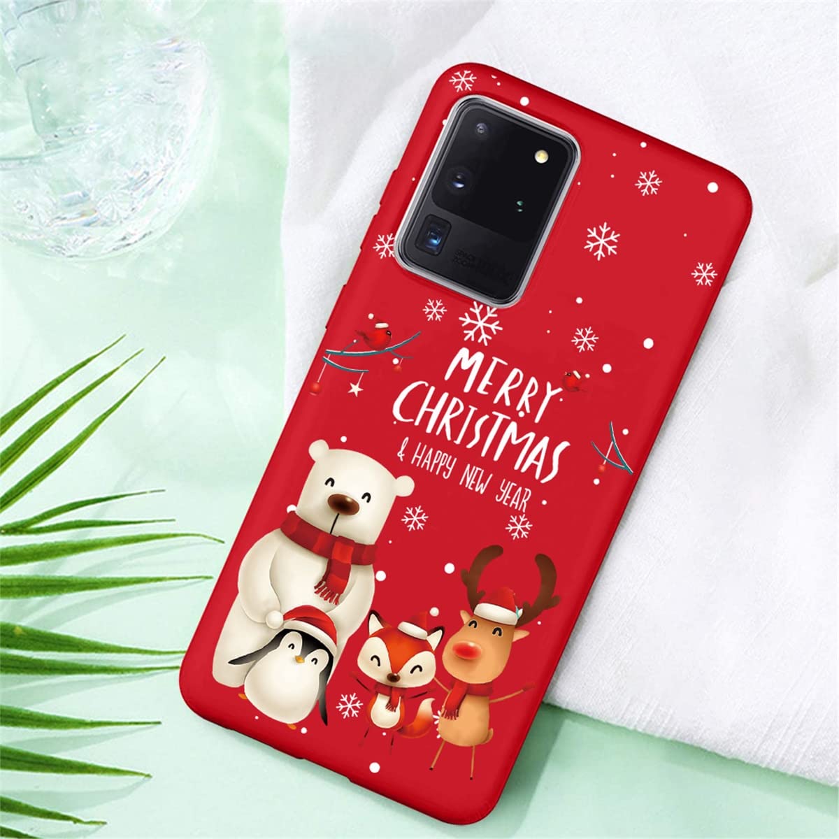 Yoedge 2 Pezzi Natale Cover per Xiaomi Redmi A1 4G 6,52, Trasparente Custodia Morbida Silicone con Addobbi Disegni ModelloAesthetic Regalo Donna Christmas Case per Redmi A1 4G, Albero di Natale