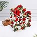 YILIYAJIA Artificial Garlands Decorative Rose Vines: 4PCS (28FT) Silk Roses Hanging Plants Greenery for Wedding Party Home Arrangement Decoration (Red)