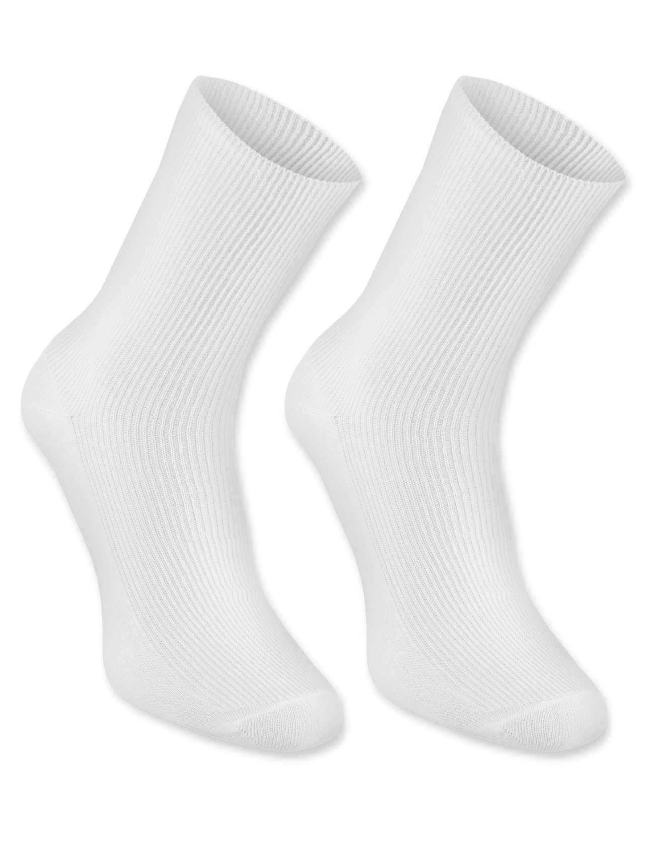Rainbow Socks Women's 1Xwhite - 1 Pair Of Diabetic Elastic Cotton Socks For Swollen Feet, White Xs