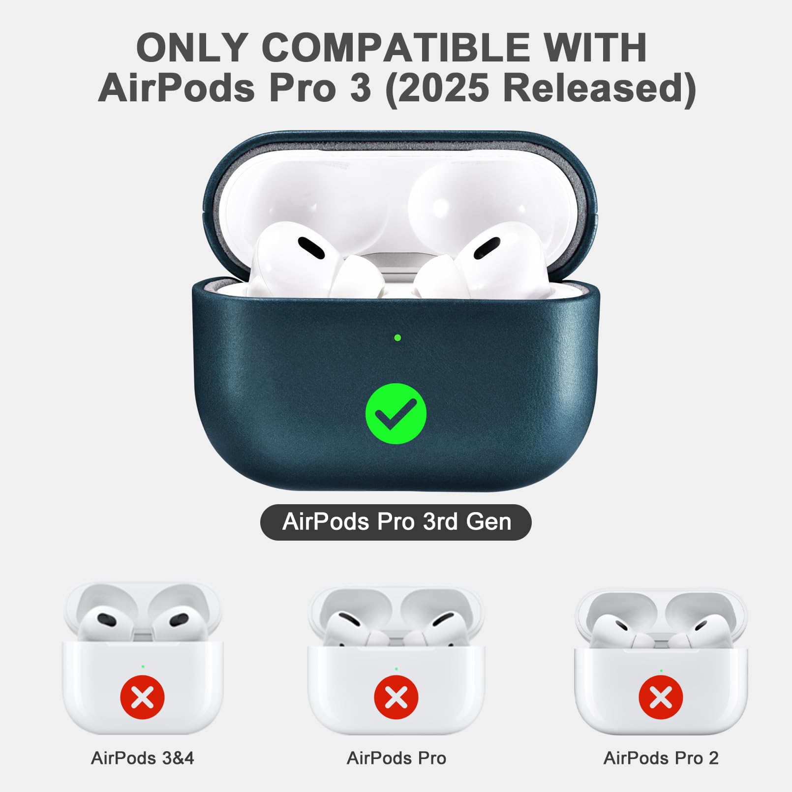 Amazon | AirPods Pro 3 用 ケース 本革レザーケース (2025年9月
