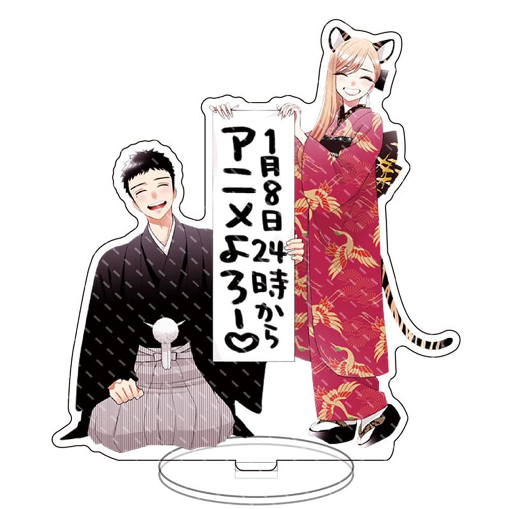 Xinchangda My Dress-Up Darling Acrylic Standing Figure Anime Kitagawa Marin/Gojō Wakana Double-Sided Stand Model Miniature Action Figure Desktop Decoration 15cm