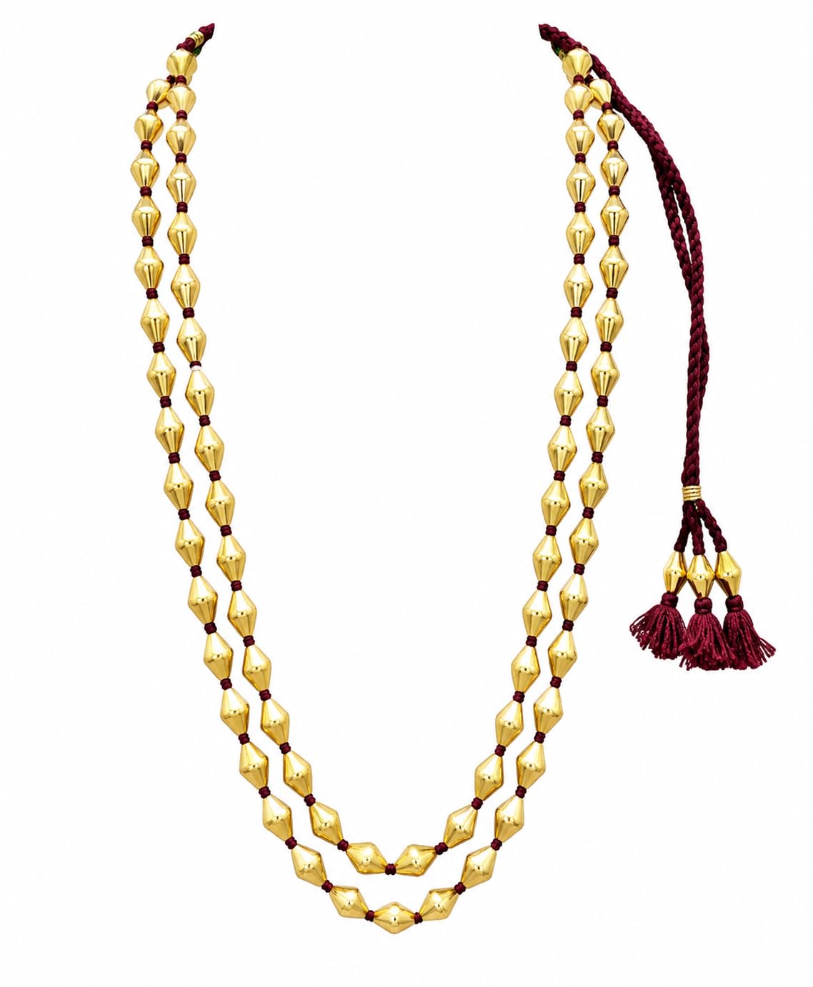 Elegant Gold-Plated 2-Layer Beaded Necklace | Traditional Ethnic Jewelry for Women & Girls | Birthday Gift, Wedding, Office, Daily Wear, Festival & Anniversary Jewellery-image-17