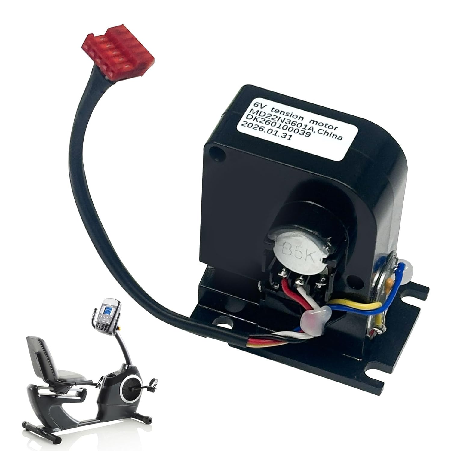 193223 CX 925 Resistance Tension Motor 6v Fit for ﻿NordicTrack/ProForm/FreeMotion/Epic/HealthRider/Gold's Gym Elliptical or Bike,Brake Resistance Motor #175656 182556 182851