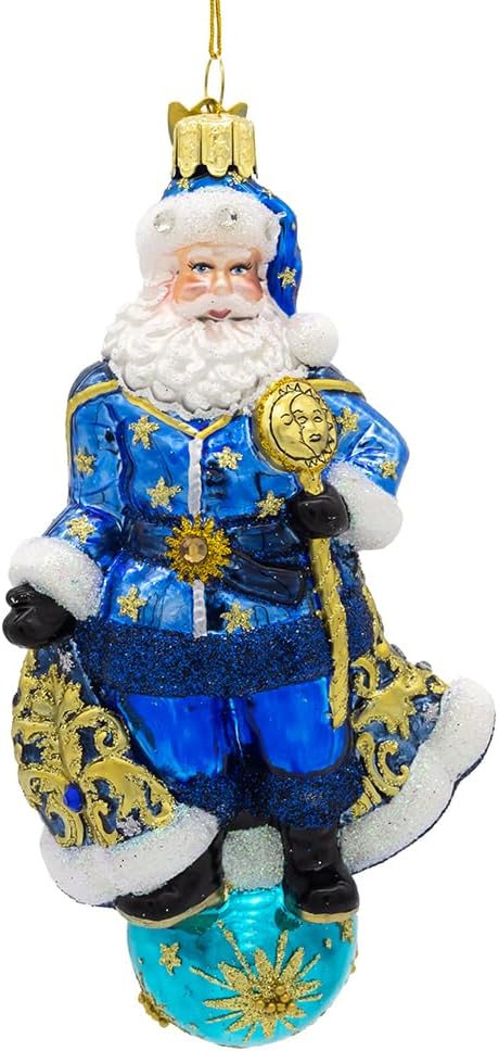 Kurt Adler 6" Bellissimo Celestial Santa Ornament.