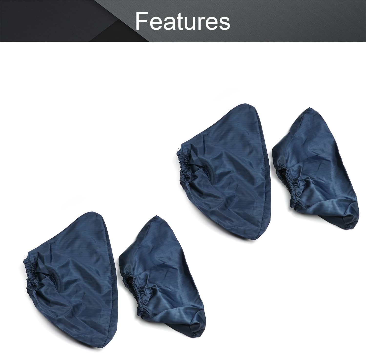 Othmro 2Pairs Anti-static Shoe Covers Polyester Conductive Fiber Dust Proof Shoe Covers Non Slip Boot and Shoe Covers Protective Safety Shoe Cover for Indoor Protect Home Floor Navy Blue