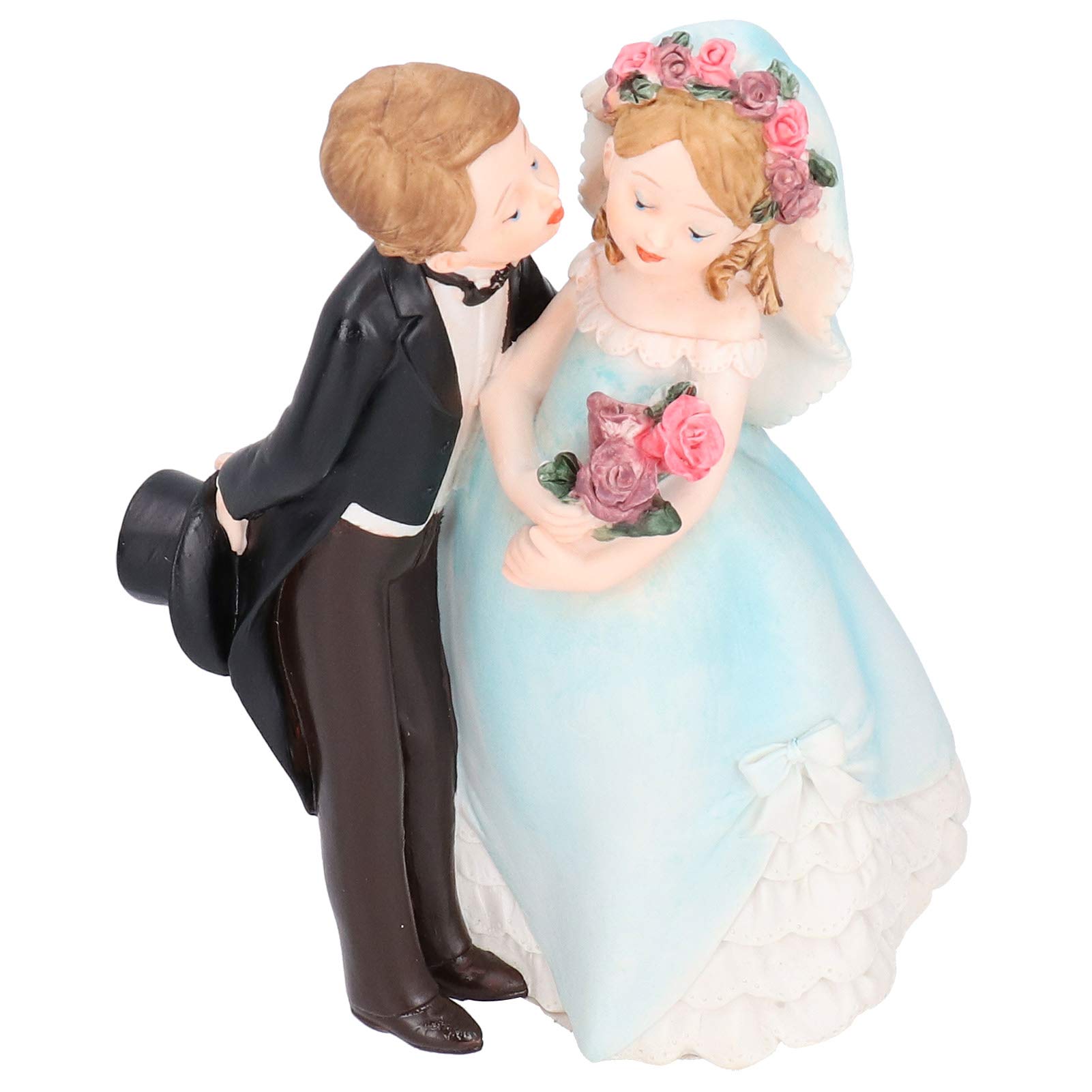 Figurine de mariage en résine style européen Wakects 515g-560g
