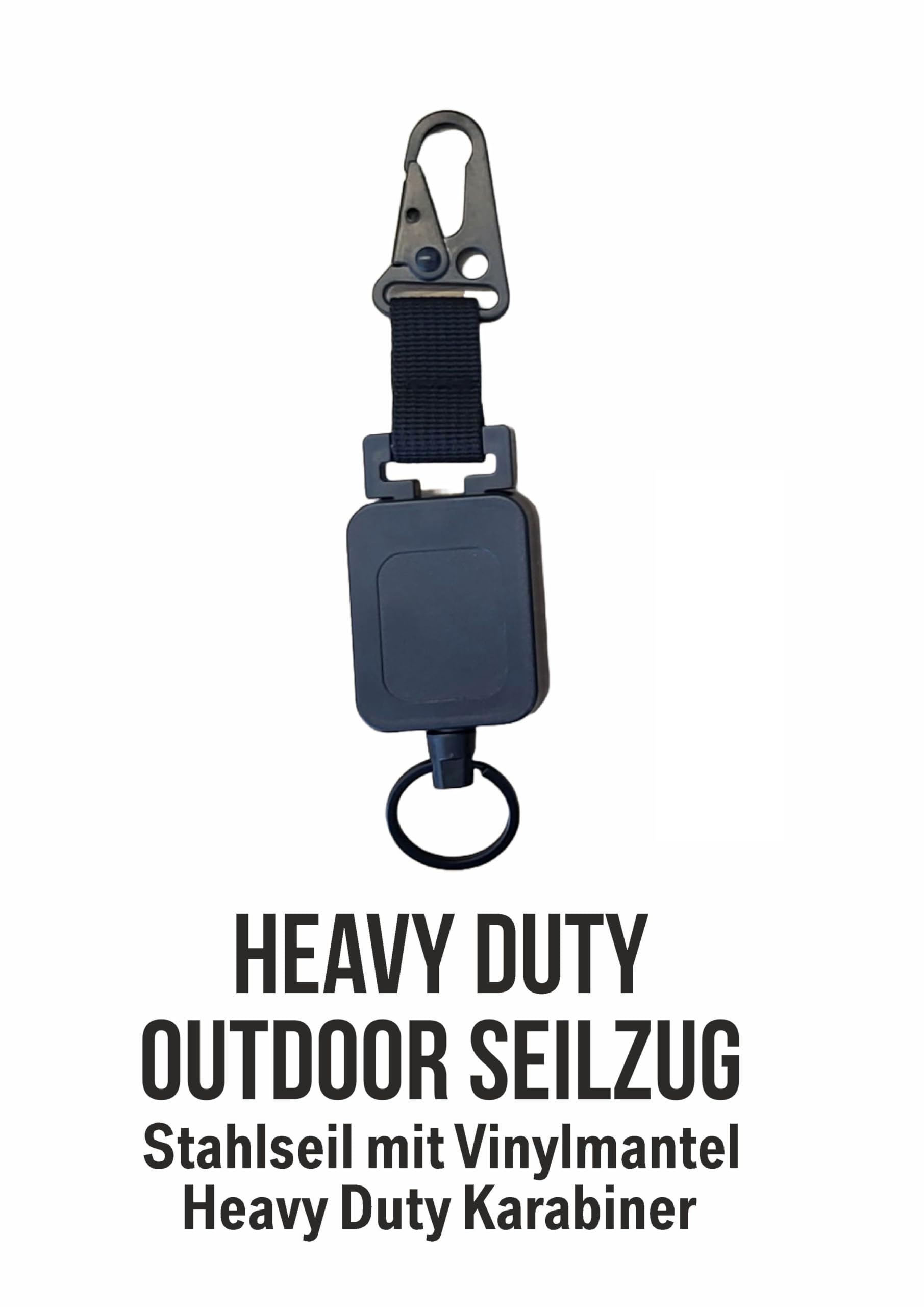 ALPENFRITZ Handy Sicherung XL Outdoor Handysicherung mit Karabiner, 160-185 mm, Nylon-Tasche mit weichem Inlay, Schwarz Set Outdoor Klettersteig Wandern Bergsteigen