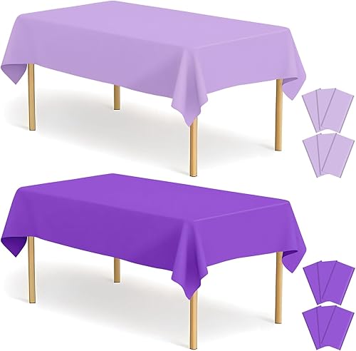 Vista 35 de Paquete de 4 manteles de plástico a cuadros negros y blancos para fiestas, desechables, de 54 x 108 pulgadas, impermeables, rectangulares