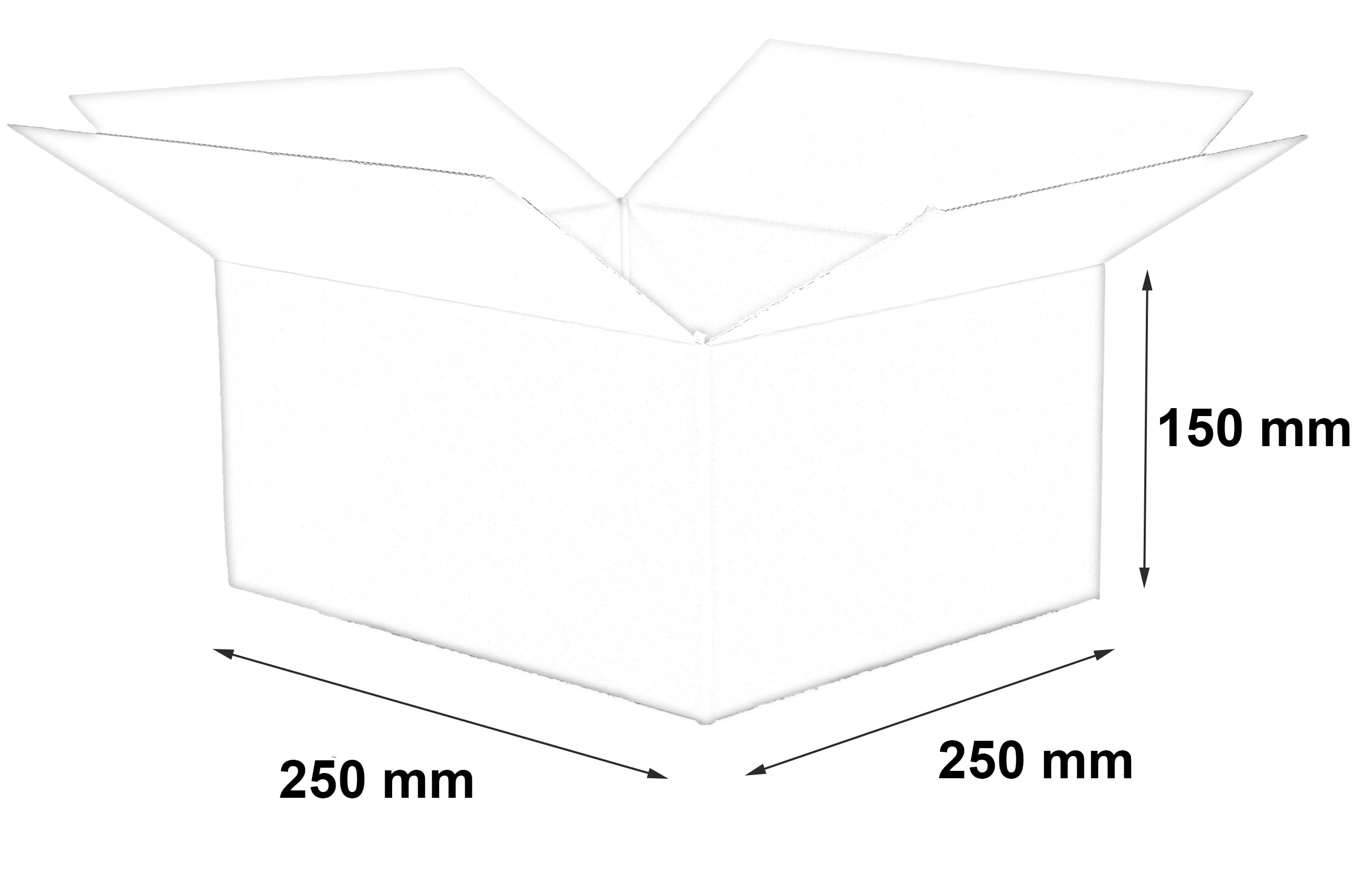 Opakowanie wysyłkowe, składane kartony, materiał wysyłkowy, 250 x 250 x 150 mm, wymiary wewnętrzne, kolor brązowy, jednogłowy, ilość: 100