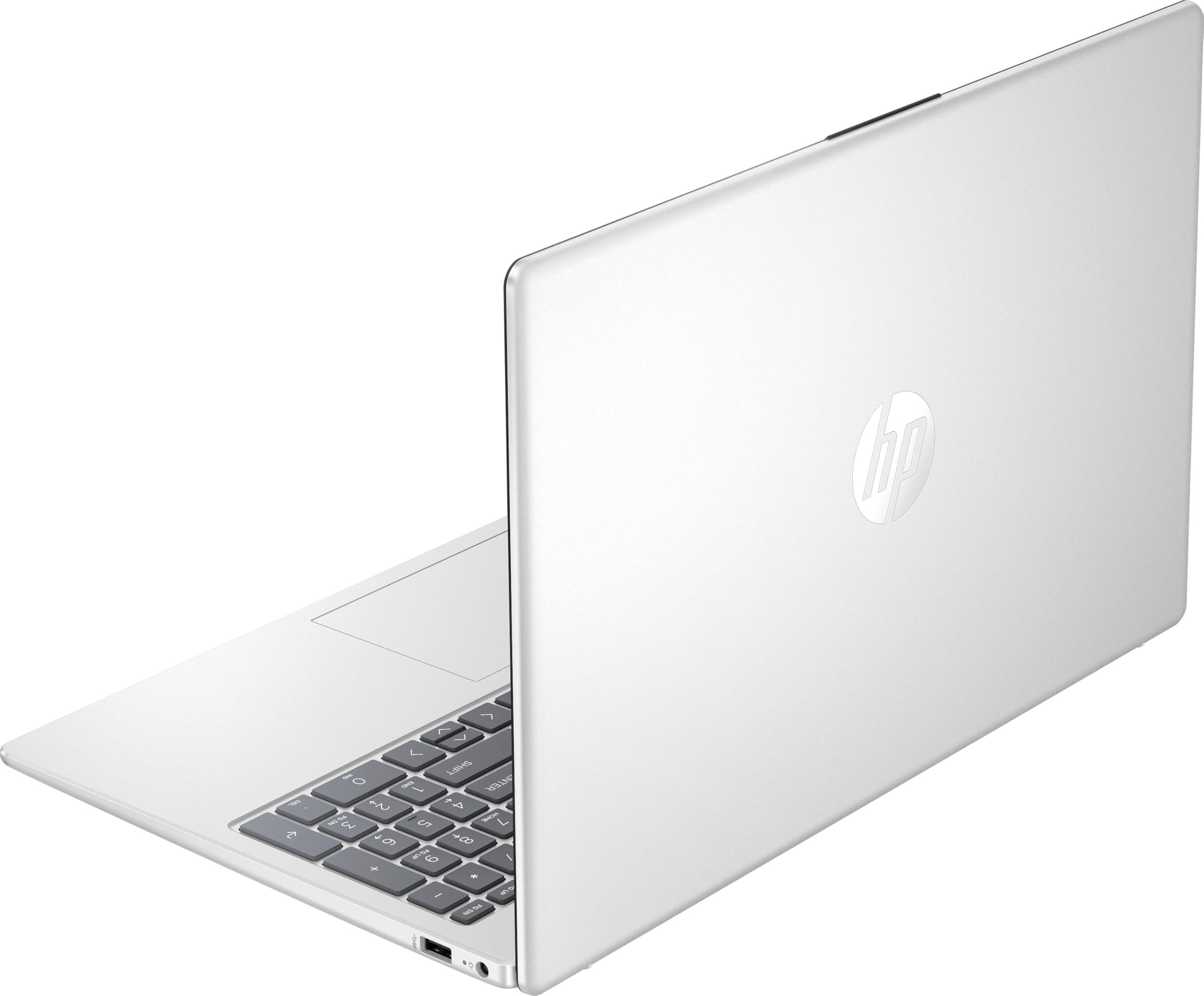 HP Laptop | 15,6" wyświetlacz FHD | Intel N100 | 4 GB DDR4 RAM | 128 GB UFS | Intel UHD Graphics | Microsoft 365 Single (1 rok) | Windows 11 Home w trybie S | QWERTZ | Natural Silver