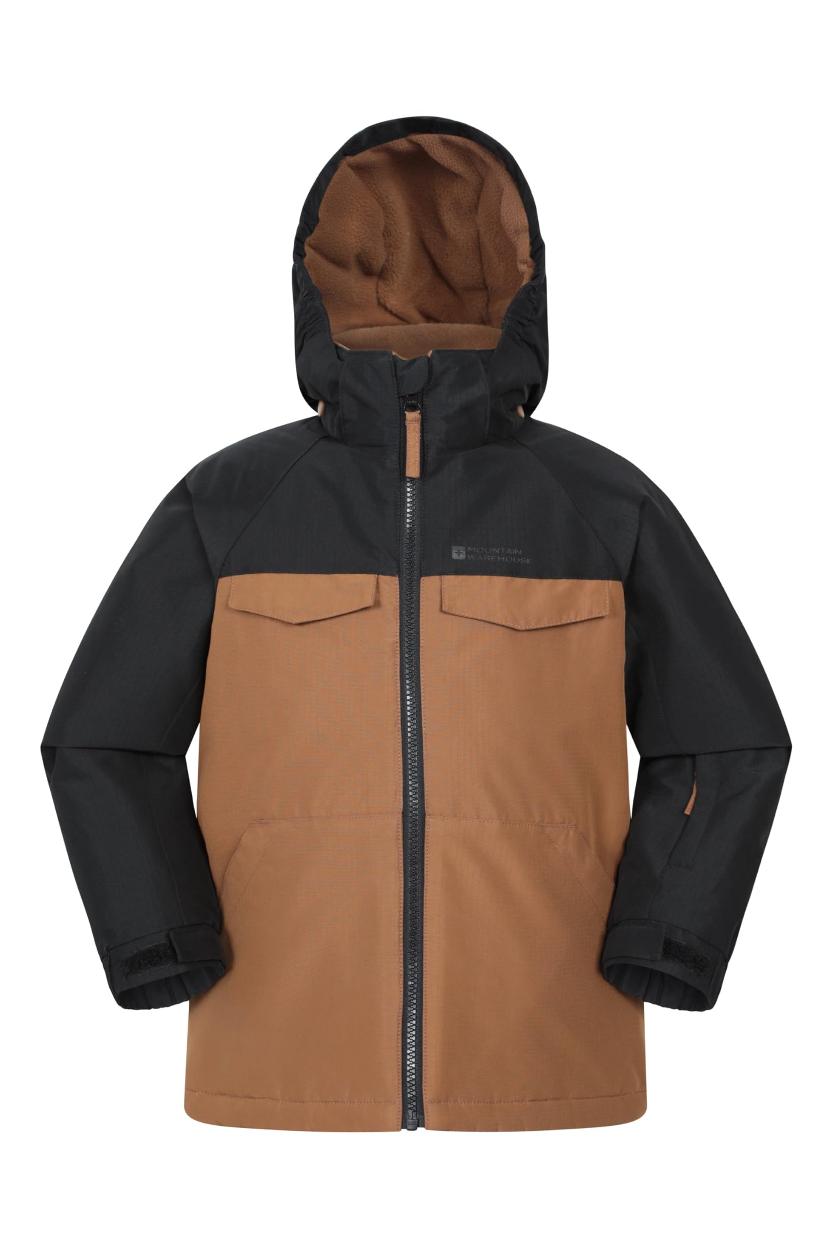Mountain Warehouse Titan Kids Water Resistant Padded Ski Jacket Black 9-10y