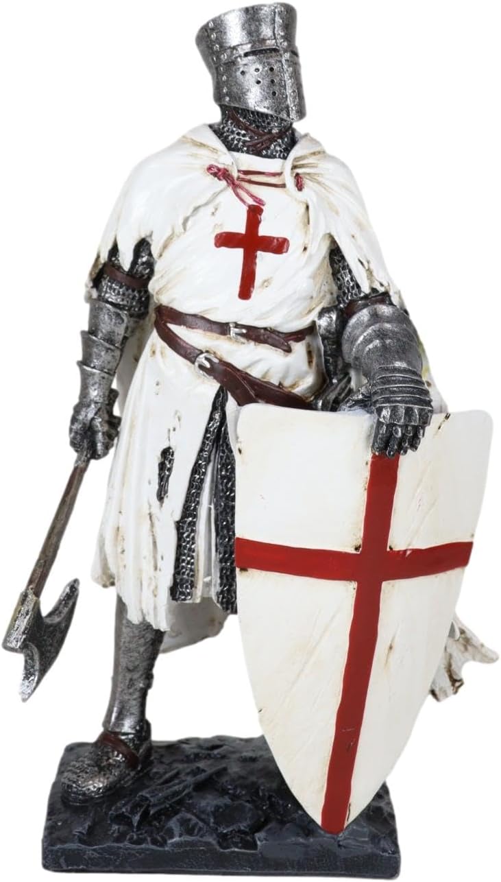 Amazon.com: Ebros Gift Templar White Cloak Caped Medieval Crusader ...