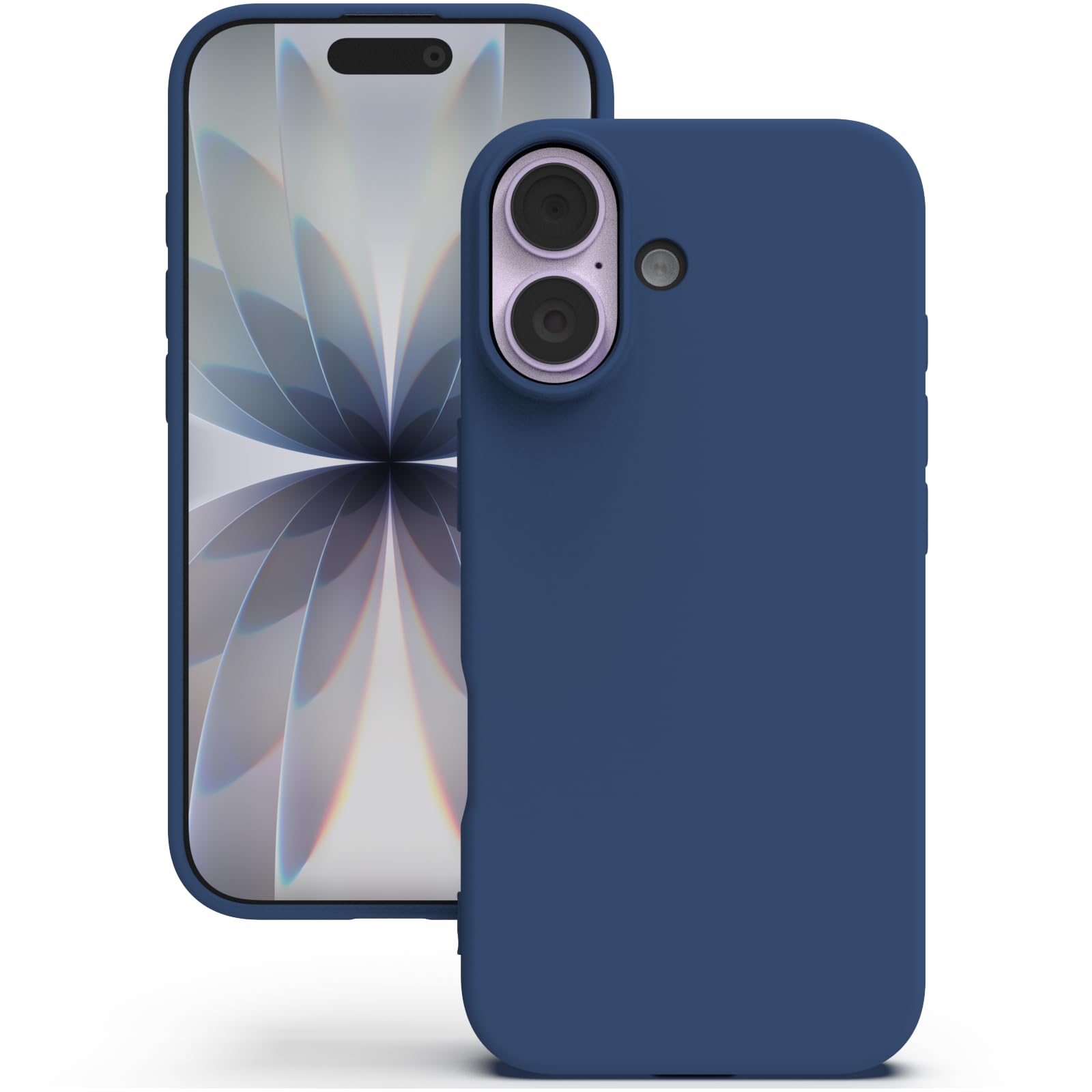 YATWIN Silicone Case for iPhone 17, Soft-Touch, Shockproof, DustProof, Antiskid Phone Cover for Apple iPhone 17 - Dark Blue-image-34
