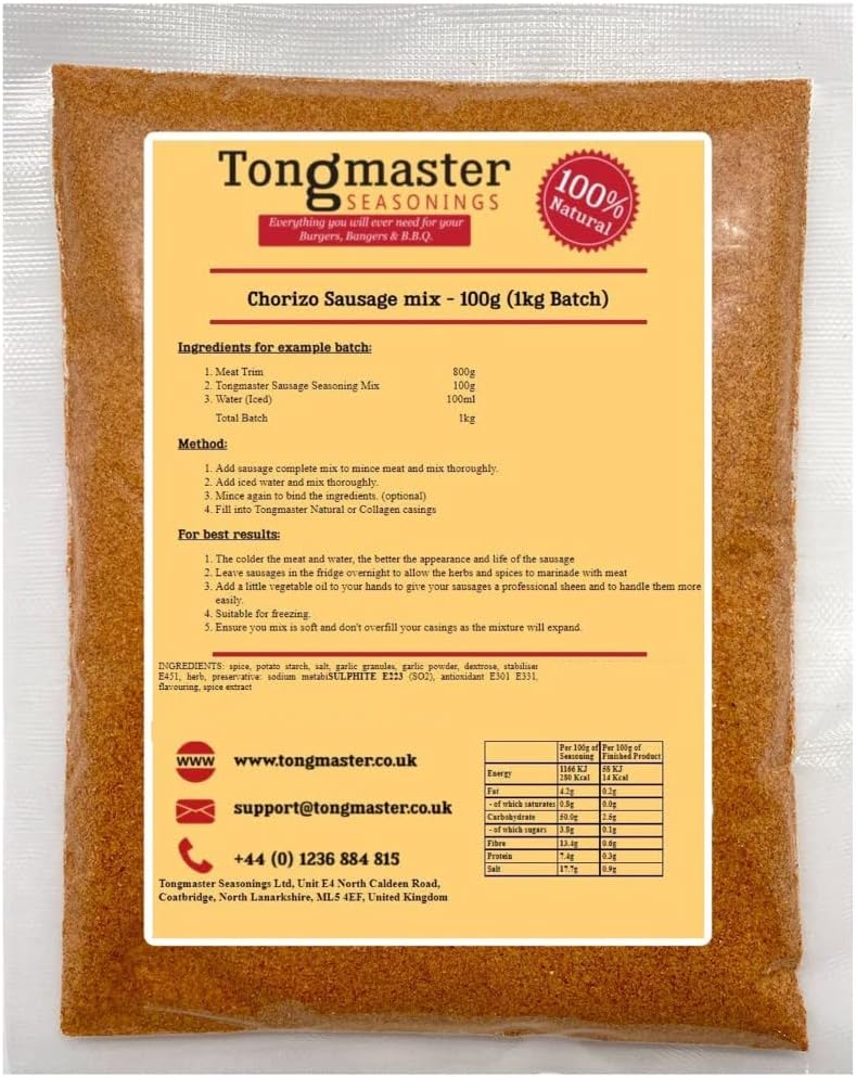 Chorizo Sausage mix - 100g (1kg Batch)