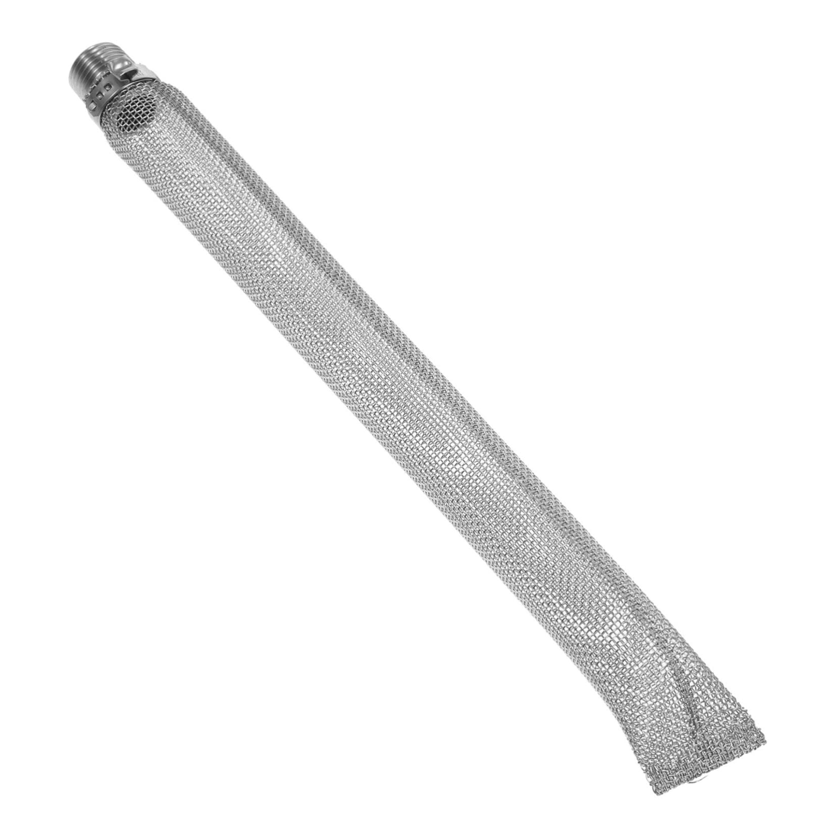 PRETYZOOM Stainless Steel Beer Filter Tube DIY Brewing Accessory for Home Brewing Mesh Strainer Tool for Beer Making Convenient Cleaning with Hose