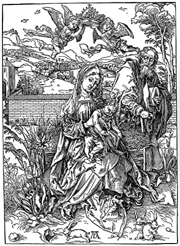 Peinture sur toile la Sainte Famille Albrecht Dürer grand format pour déco chambre