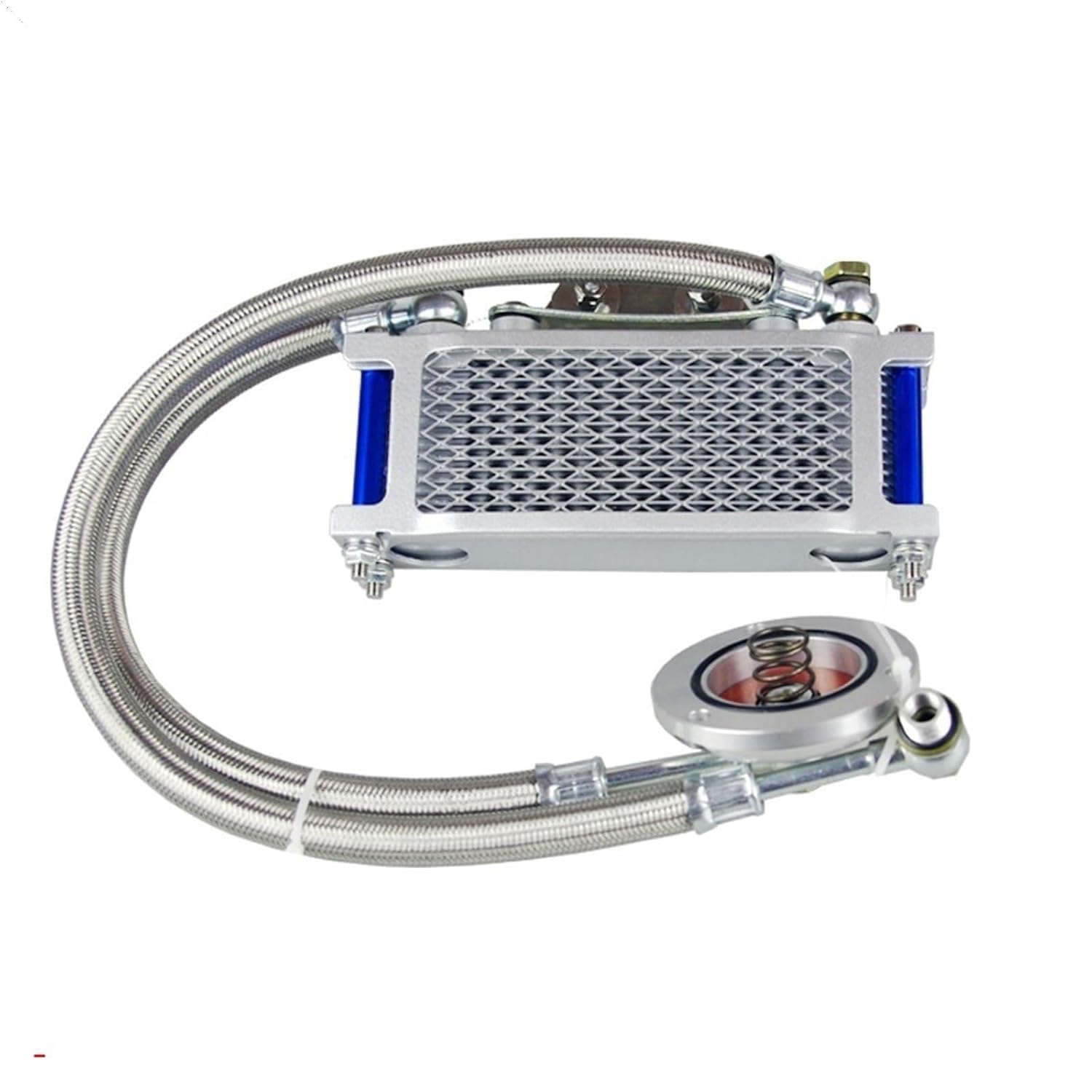 Radiator Oil Cooler Compatible for Suzuki GN125 GZ125 GSX125 EN125 125cc Motorcycle Chopper Bike Vintage Compatible for Yamaha(Red Radiator)