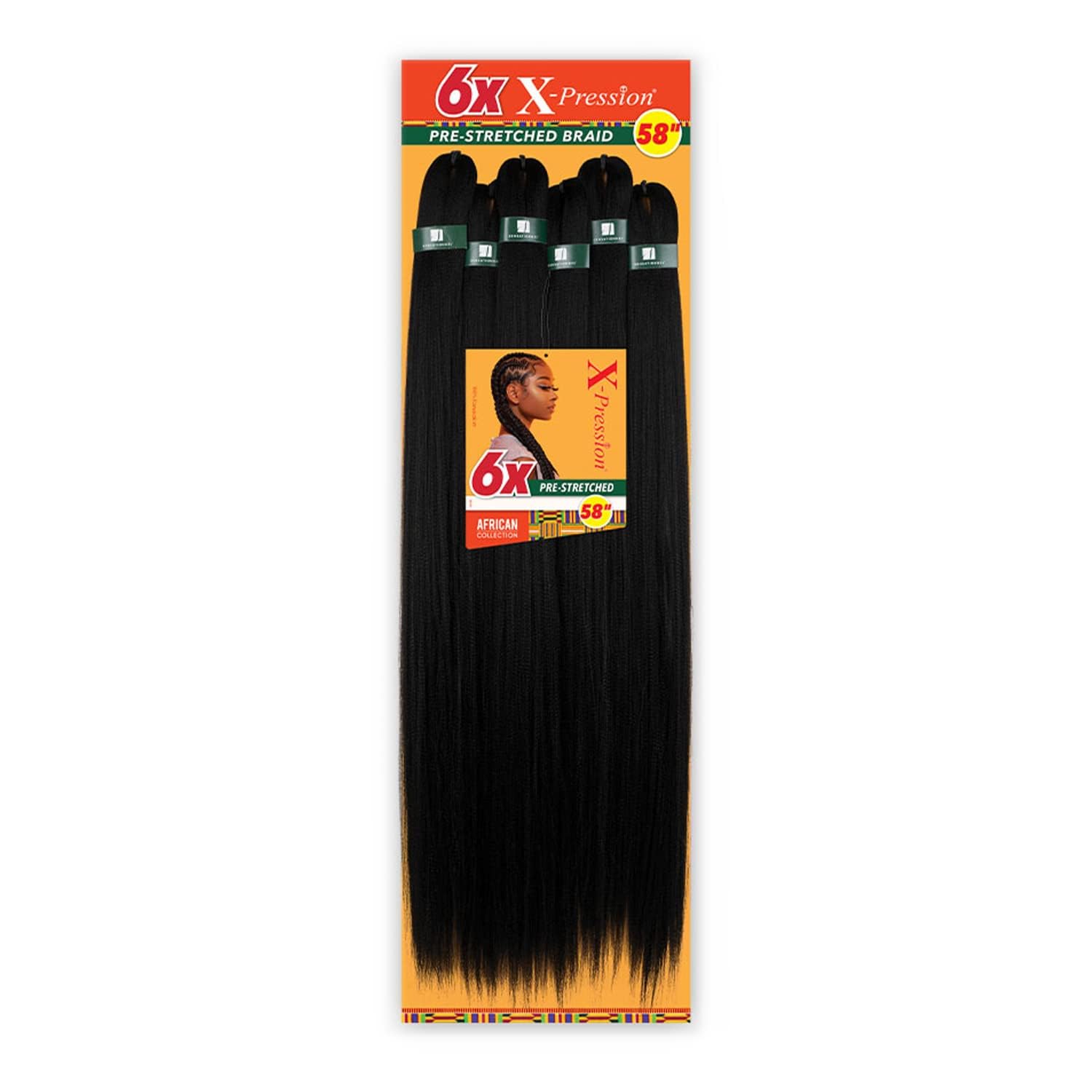 Sensationnel X-pression prestretched braiding hair - 6x braid 58 inch all kanekalon flame retardant synthetic braid for box braids and twists (4 MEDBROWN)