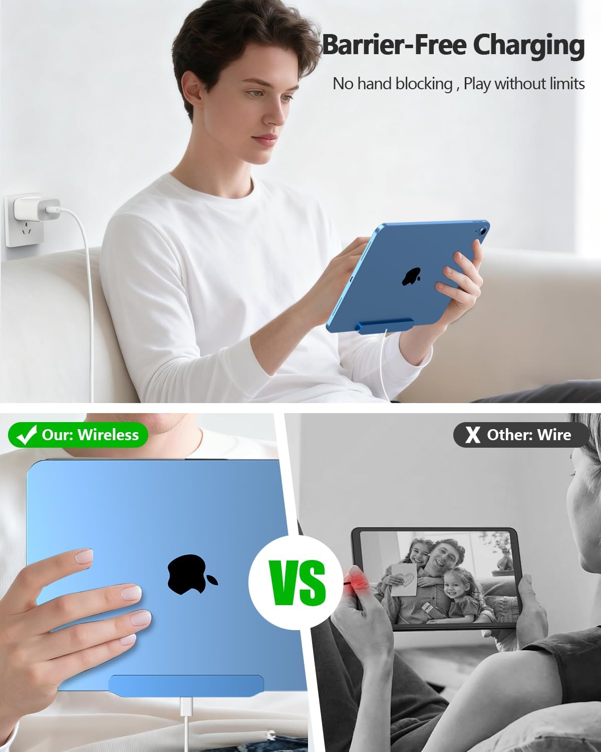 Magnetic Wireless Charger for iPad 10th Generation, iPad (A16) Only