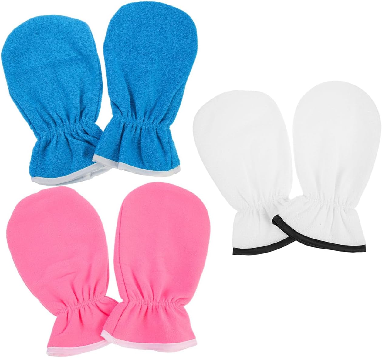 Paraffin Wax Bath Mitts 3 Pairs Hand Care Gloves Moisturizing Hand Spa Gloves with Elastic for Dry Skin Treatment and Home Spa Use