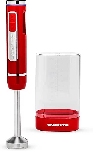 OVENTE Cordless Immersion Hand Blender, Rechargeable Handheld Portable Stick Mixer