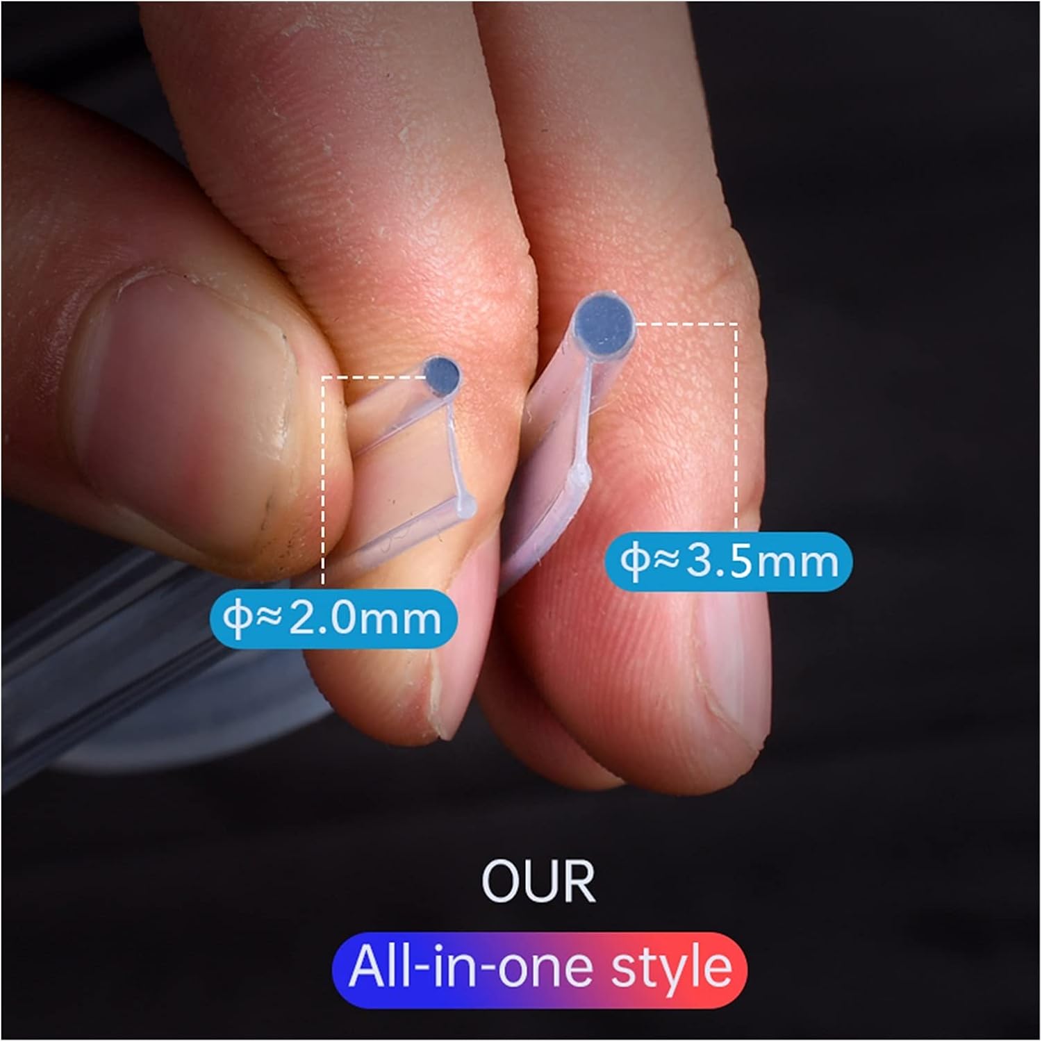 Interior Car Lights Small Size 2mm 3.5mm Super Bright Plastic Side Glow Light for Car Decoration (Color : 8m Emitting Color : 3.0mm Black) (5m 3.0mm black)