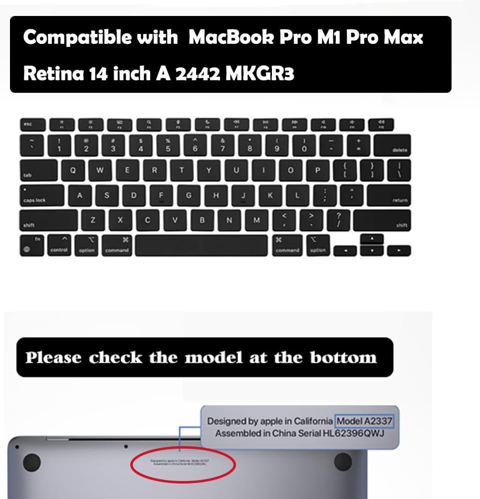New Replacement Keyboard Keycaps Keys,Full Set of US Replacement Keycaps Compatible with MacBook Pro A2442 MKGR3 MKGT3 EMC 3650, 16 inch A2485 MK1E3 MK1H3 EMC 3651 Replacement 2021-2022 Year