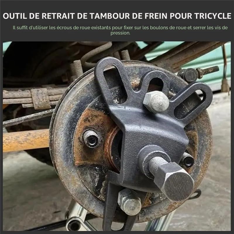 Extracteur de tambour de frein universel, extracteur de moyeu de roue, outil de démontage de roue, outil de démontage de tambour de frein, outil de réparation manuel pour accessoires de moto