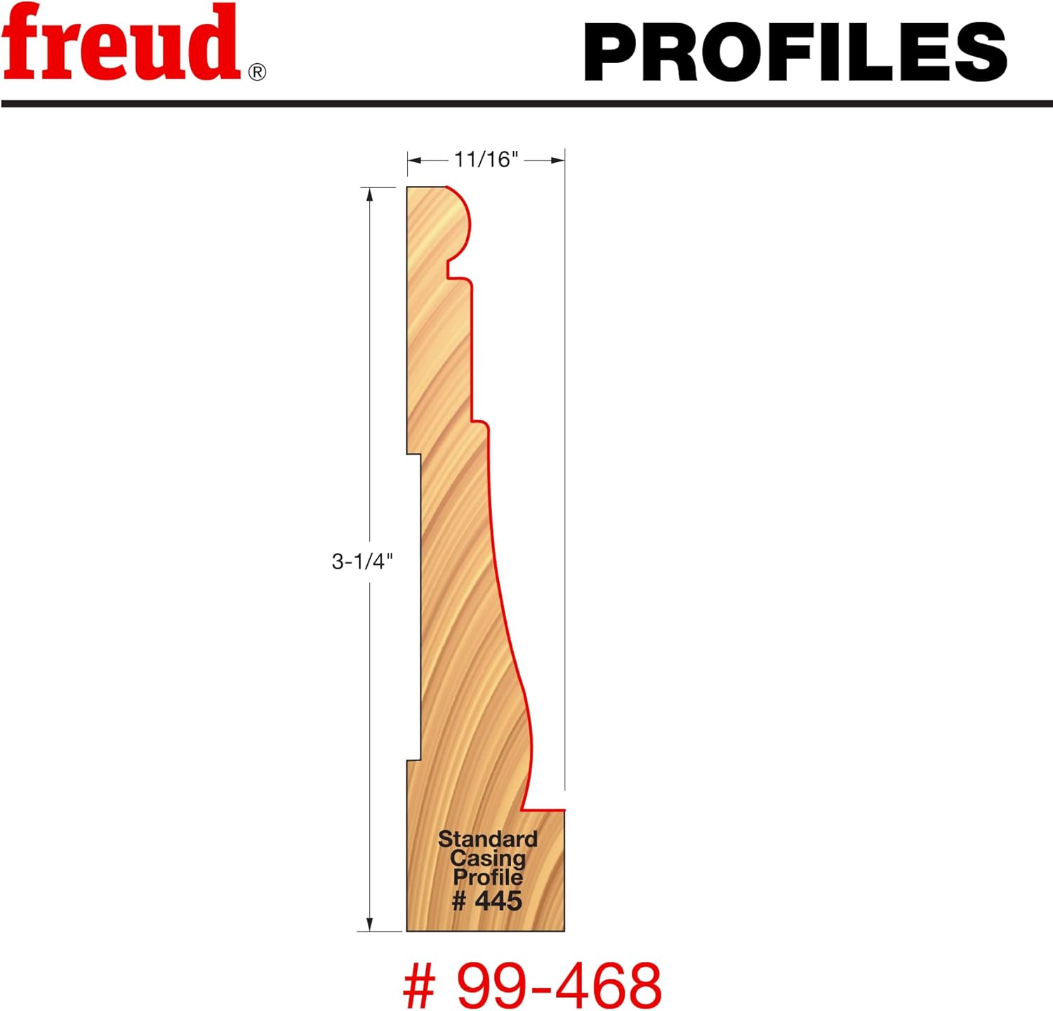 Freud 99-468: 1-1/2" (dia.) Casing Bit with 1/2" shank, 4-3/8" overall length