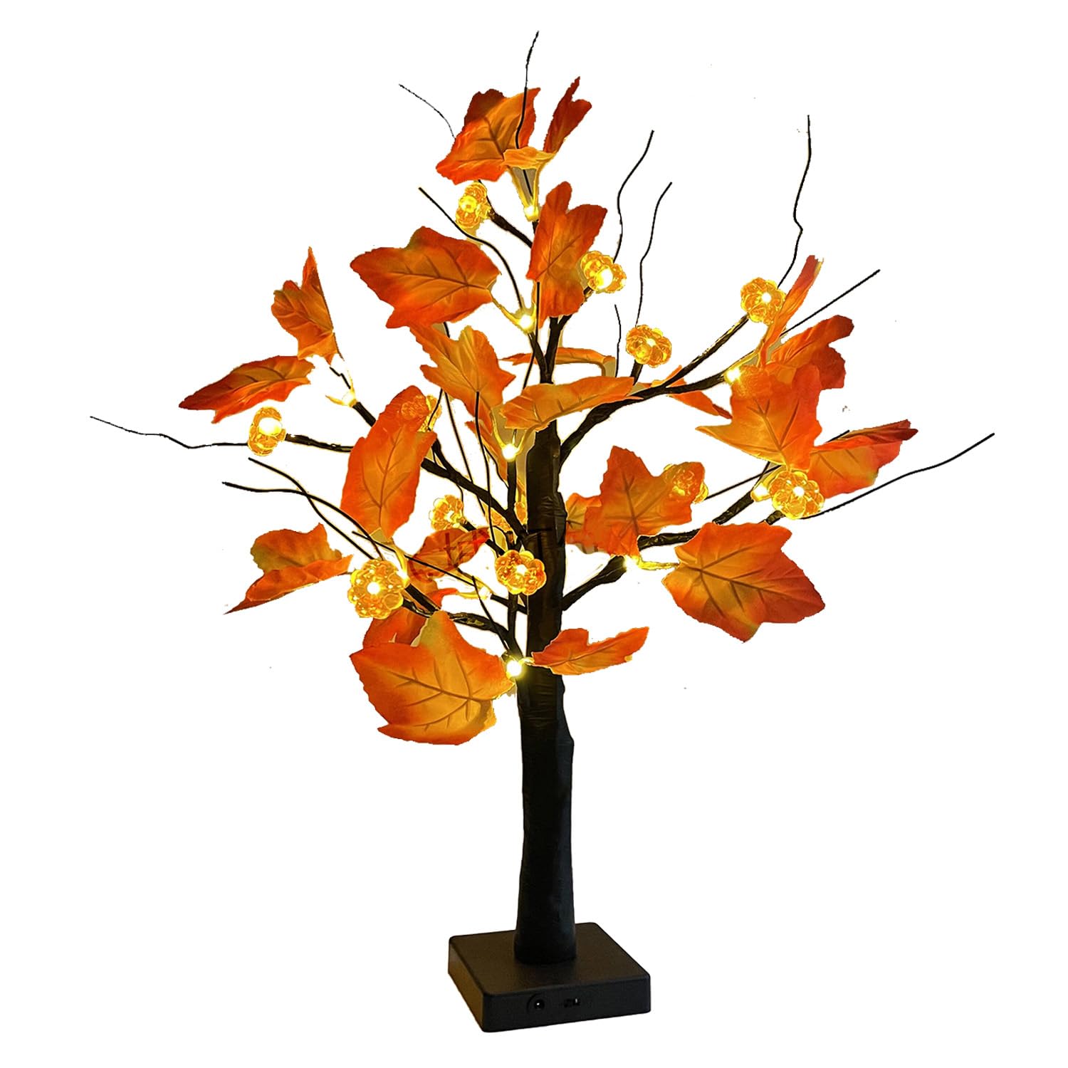 Maple LED Tree for Fall Decor, Autumn Leaves Light and Pumpkin Decor