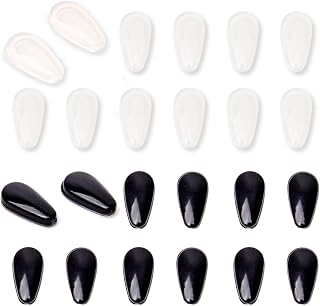 Glasses Nose Pad for Plastic Frames: Nose Grips Silicone Nose Pieces Adhesive Nose Bridge Pads Eye Glass Nose No Slip Pads Nose Guard Keep Glasses from Slipping (6CLEAR+ 6BLACK)