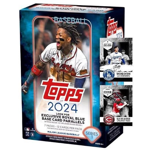 BRAND NEW 2023 Topps Baseball Series 1 EXCLUSIVE Trading Card Box w/ 99 Cards! - One Commemorative Relic Card Per Box! - Plus Novelty Judge and Ohtani Cards in Picture