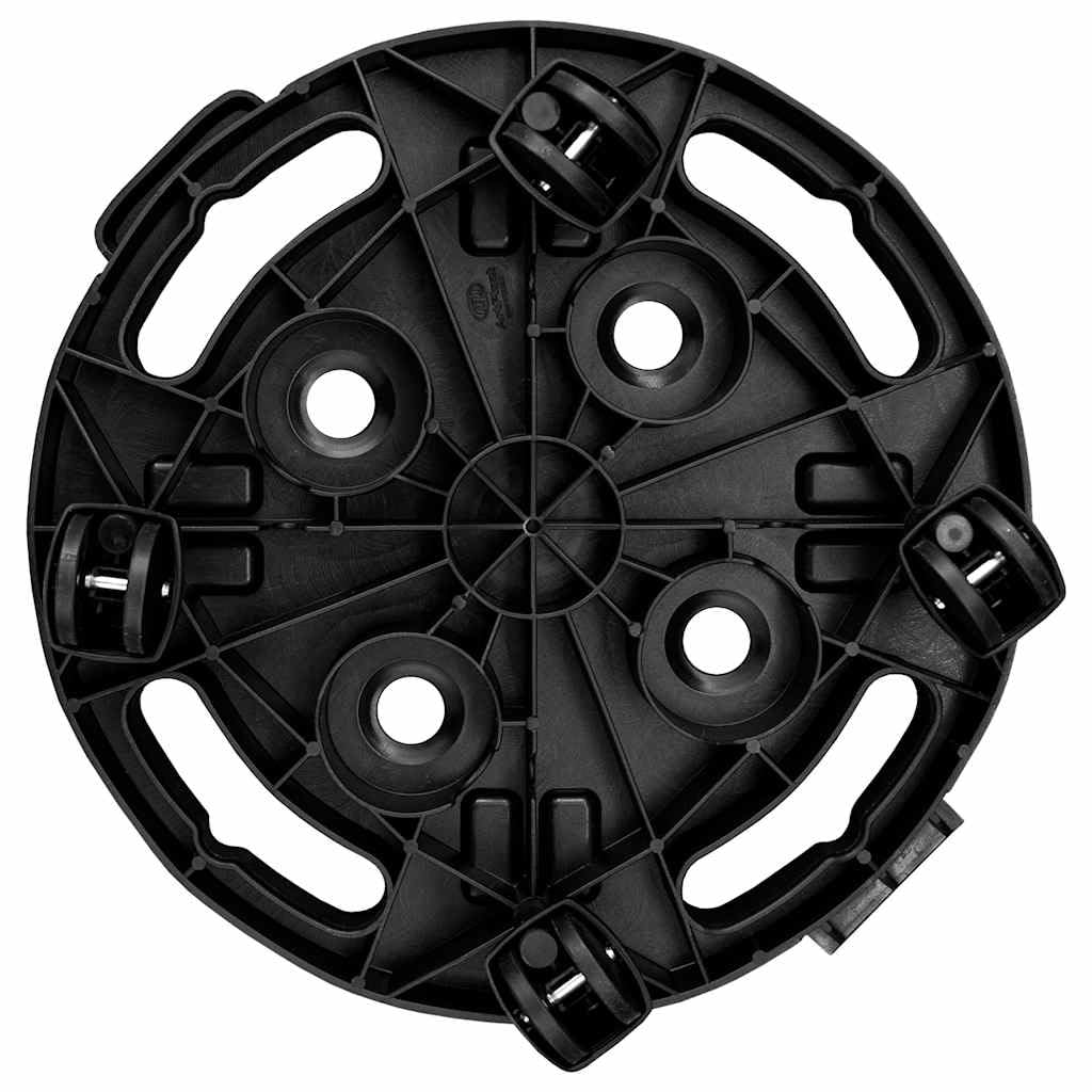 Pflanzenroller 2er Set, 30 cm Durchmesser, Schwarz, 170 kg Tragkraft, aus robustem PP für Gartenarbeit, Pflanzen und Töpfe, ideal für Innen- & Außenbereich