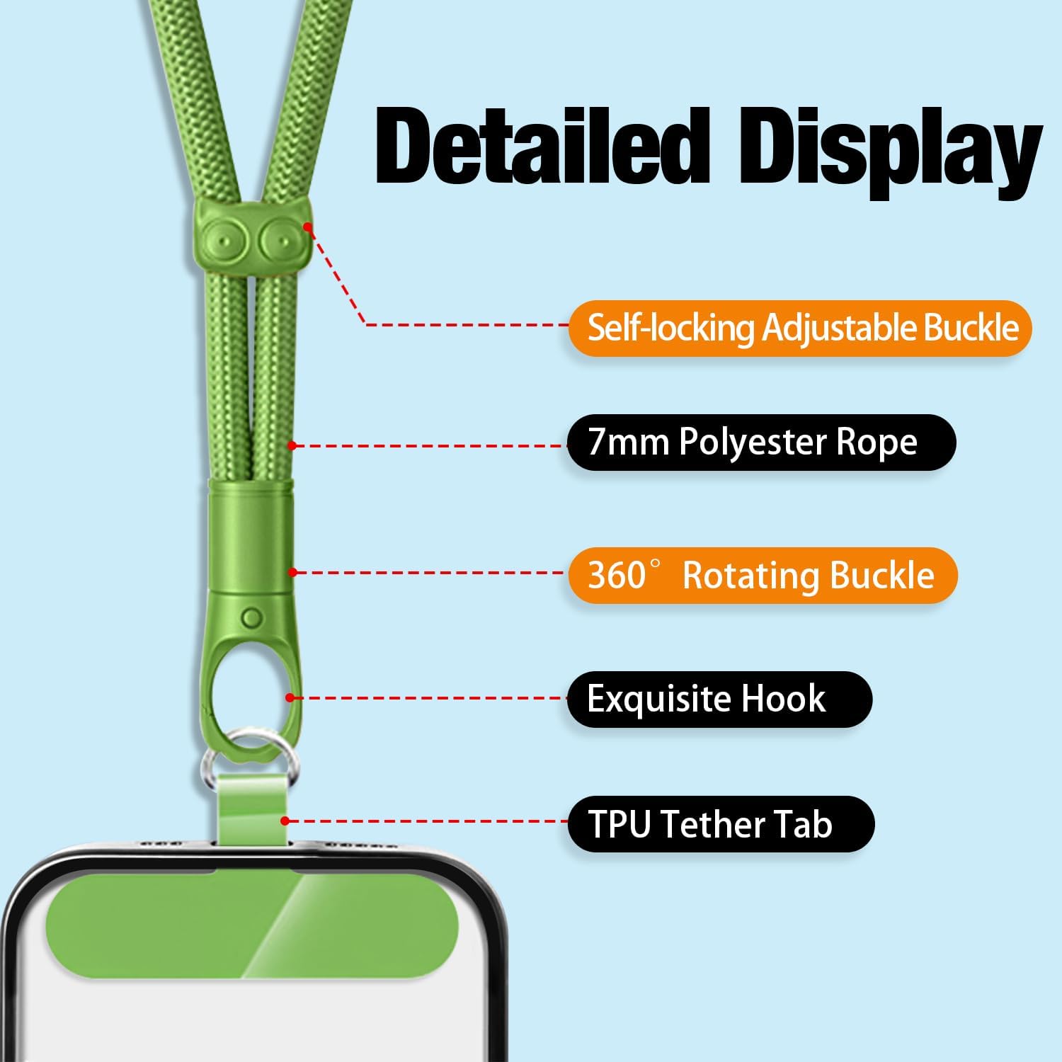 Case and Wrist Strap for Hotwav A26 Ultra 4G - Black+Green image 4