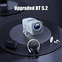 Vista 5 de [Licencia de Netflix] Magcubic Mini proyector con WiFi y Bluetooth, Android 13 integrado, proyector inteligente portátil 1080P con soporte 4K, Blanco