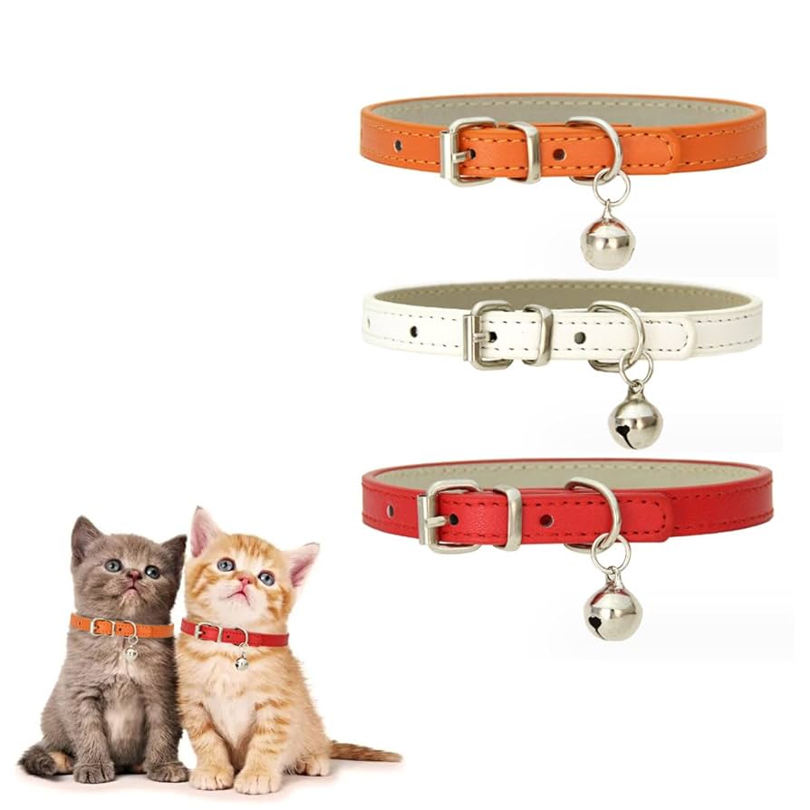 ねこ3点 Amazon | 猫 首輪 3点セット ネコ 首輪 多色 ペット用首輪