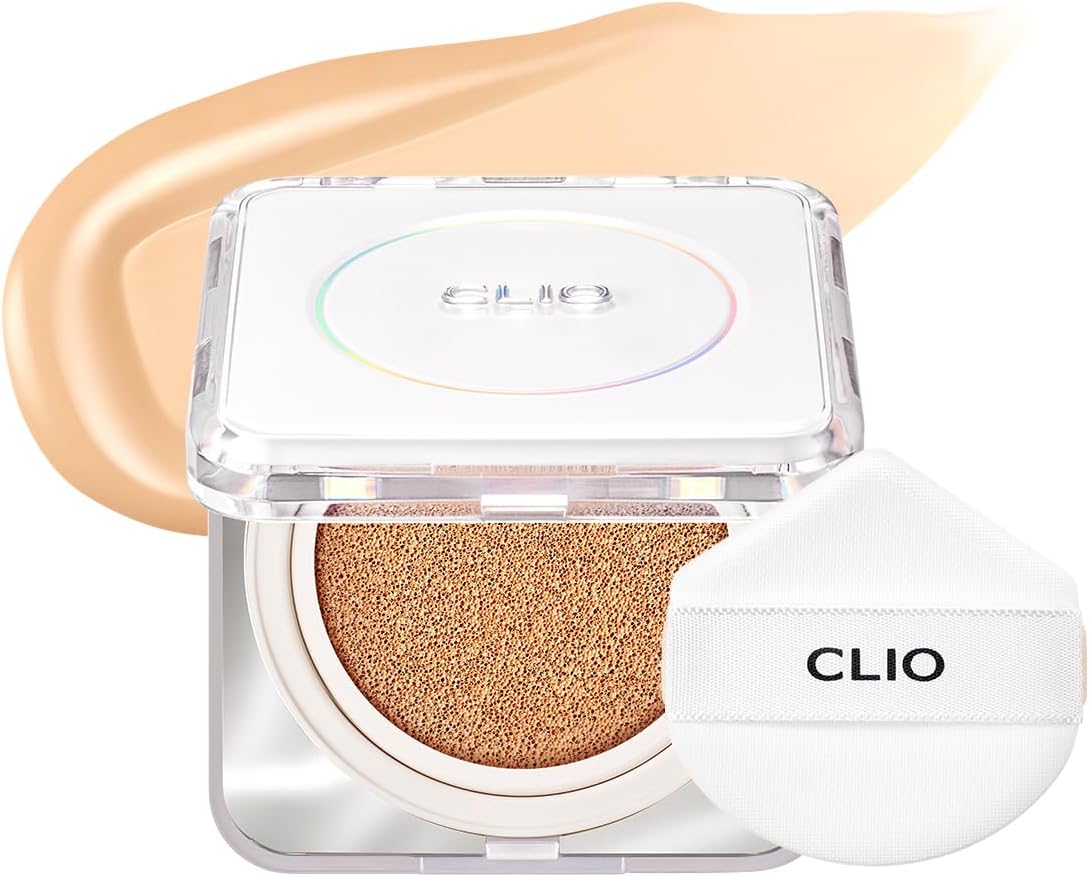 CLIO Kill Cover Founwear Cushion The Original – 20 Shades, Buildable Light to Medium Coverage, Natural Finish, Korean Makeup Foundation, Long-Lasting Skin Fit, 23N GINGER