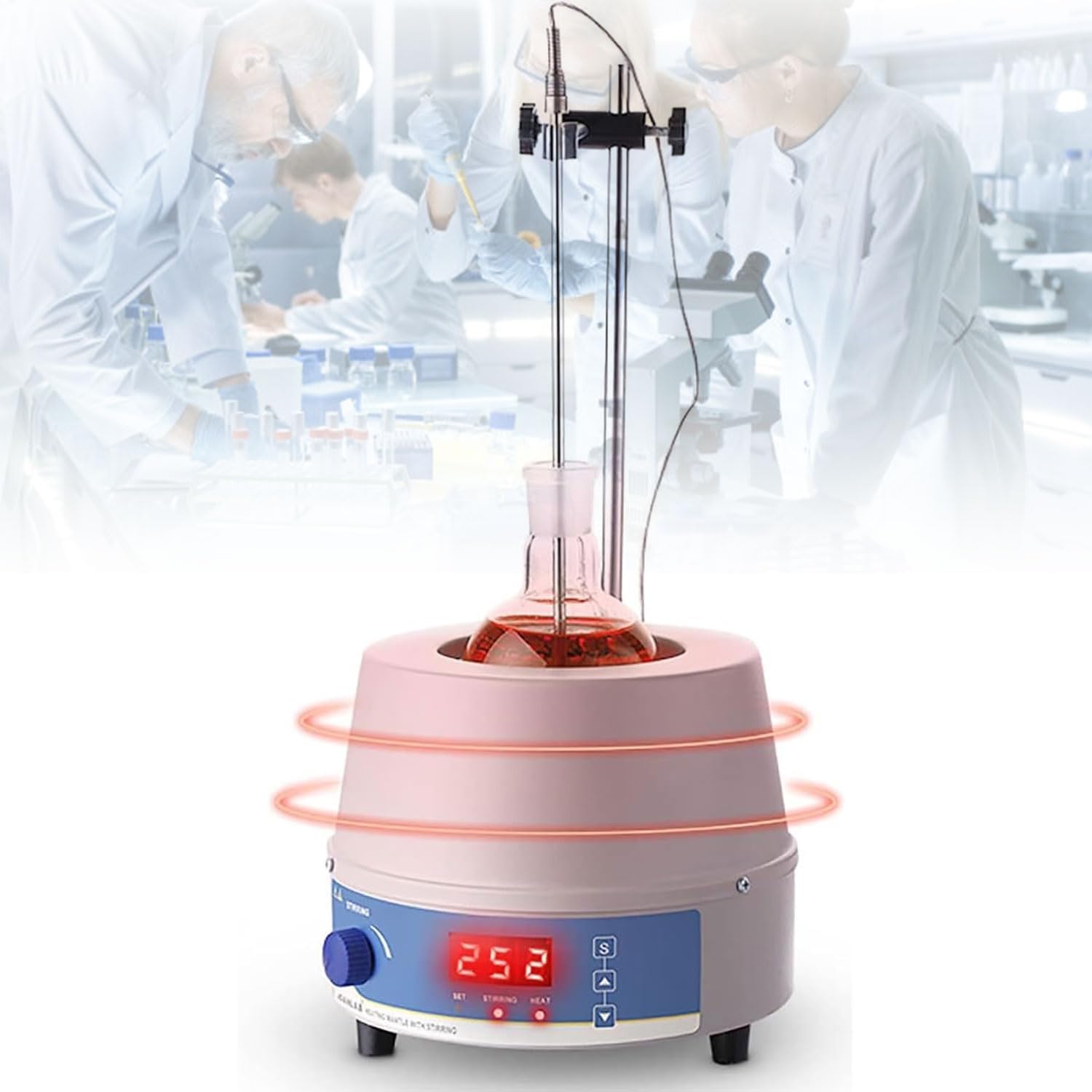 Manto Calefactor De Laboratorio, Manto Calefactor con Agitación Eléctrica, Agitador Magnético De Temperatura Constante, con Control De Temperatura Digital 300 ℃