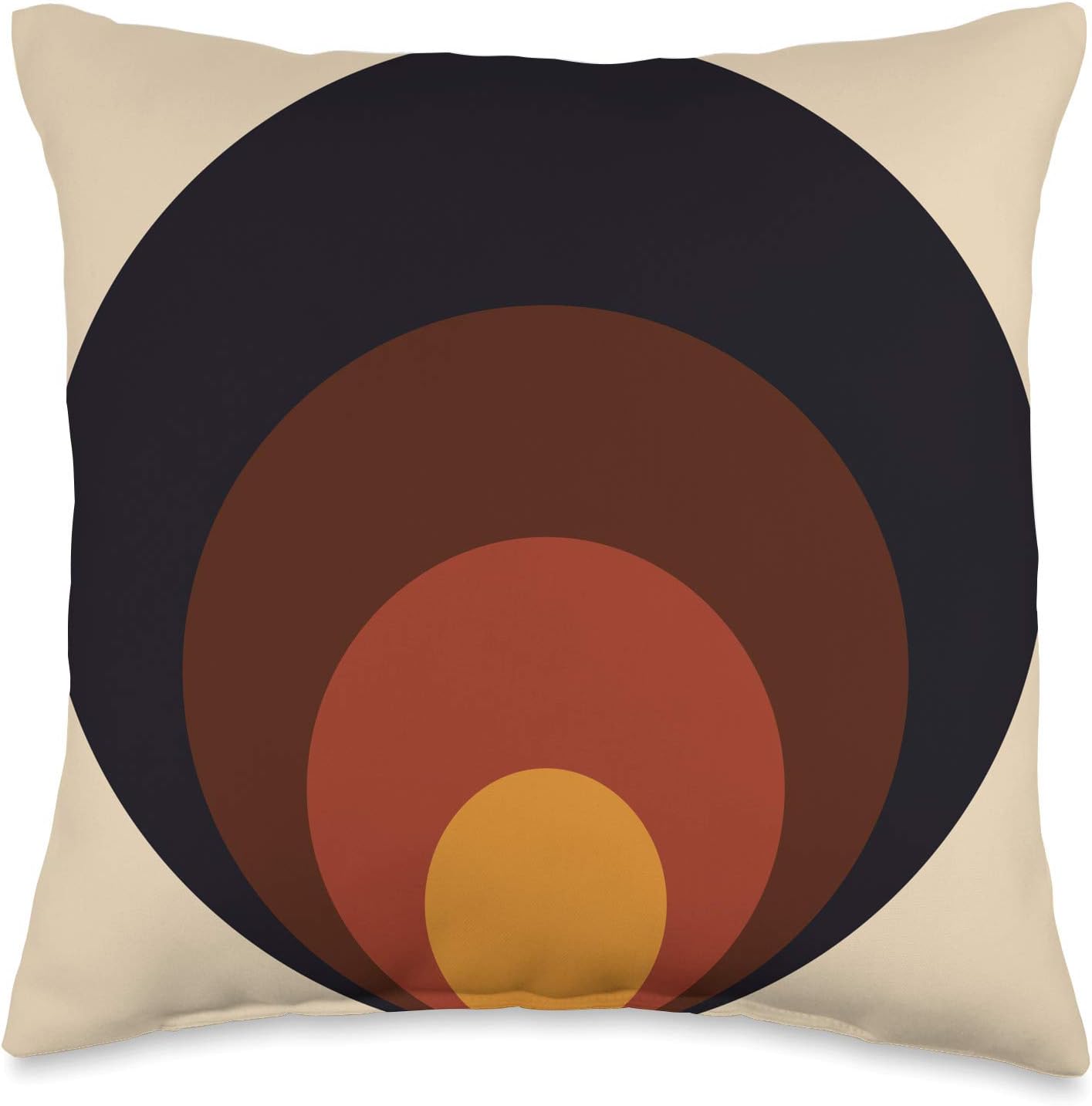 70's Retro Vintage Geomtric Shape No.1 Throw Pillow