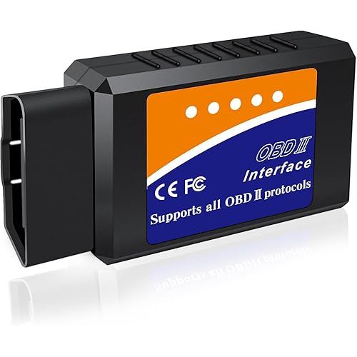 OBD2 Bluetooth Scanner for iPhone iOS Android Windows Car Code Reader Enhanced Auto Diagnostic Scan Tool Odb2 OBDII Adapter Check Engine Light Live Data Reset Vehicle Performance Test Exclusive APP