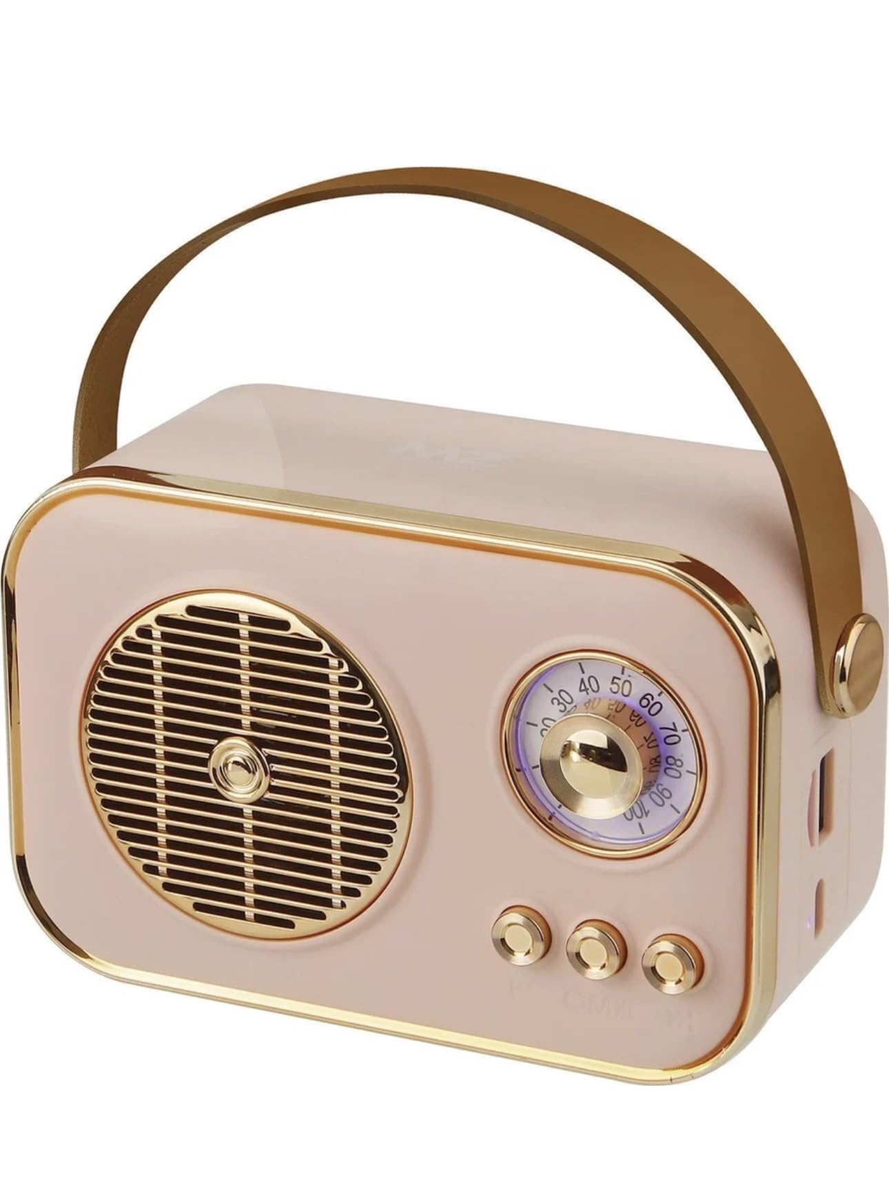 MAZ M209 Retro Bluetooth Speaker with SD Card Slot | Vintage Radio Design, Portable with Handle, Wireless Connectivity, Gold Accent Finish, Multiple Colour Options-image-25