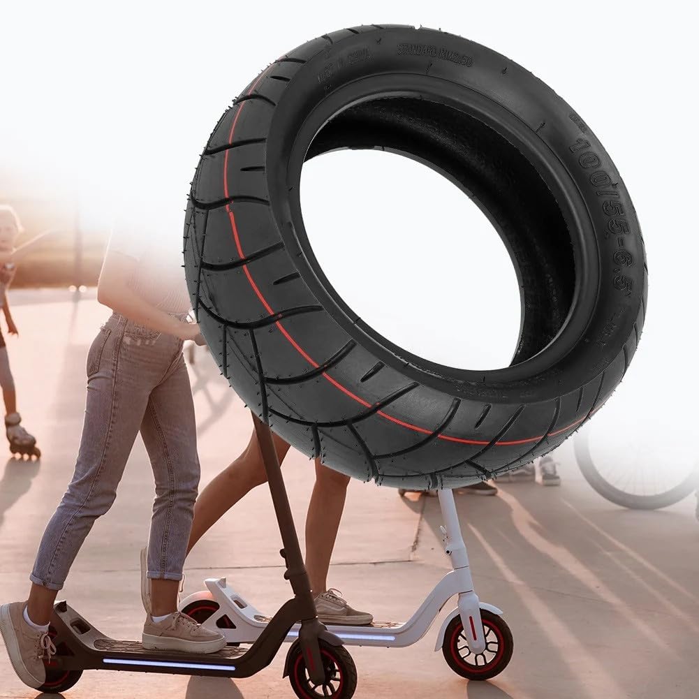 Garvee Pneu Tubeless Renforcé 11 Pouces Pour Trottinette Électrique, Anti-Crevaison Et Haute Résistance à l'Usure, Adapté Route Et Tout-Terrain, Remplacement Roue Solide e-Scooter