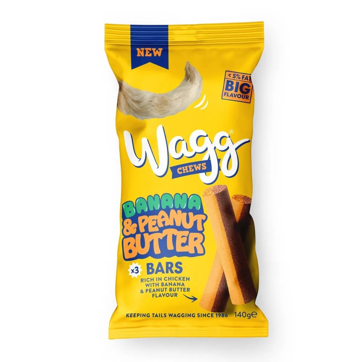 Banana and Peanut Butter Bar Dog Treats (140g) Single Packet